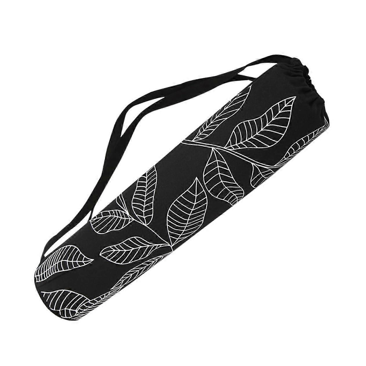 Handy yoga mat bag made of sturdy canvas with adjustable shoulder strap