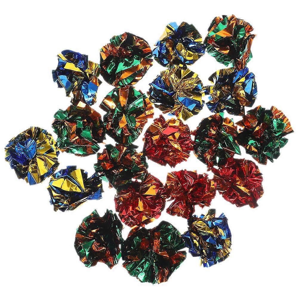 Cat Teasing Crinkle Balls For Pet Interaction Healthy Exercise 25Pcs