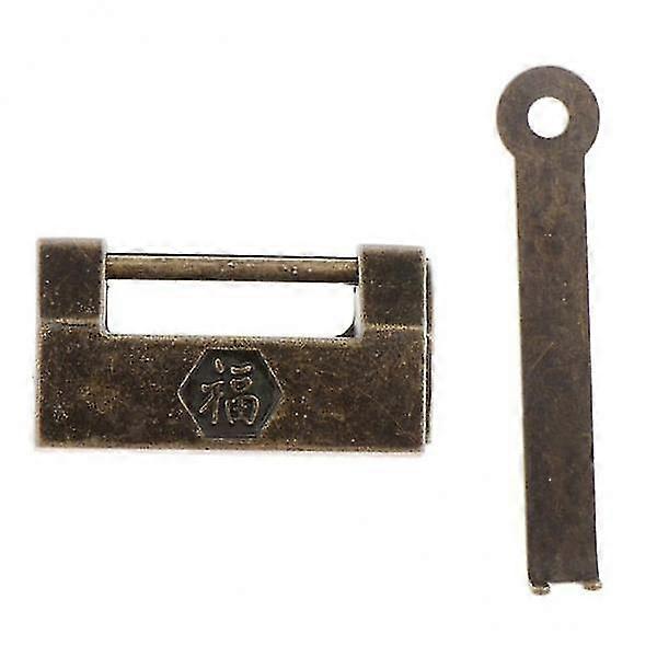 2xレトロスタイルの中国の南京錠銅ロックコレクションギフトフォーチュン