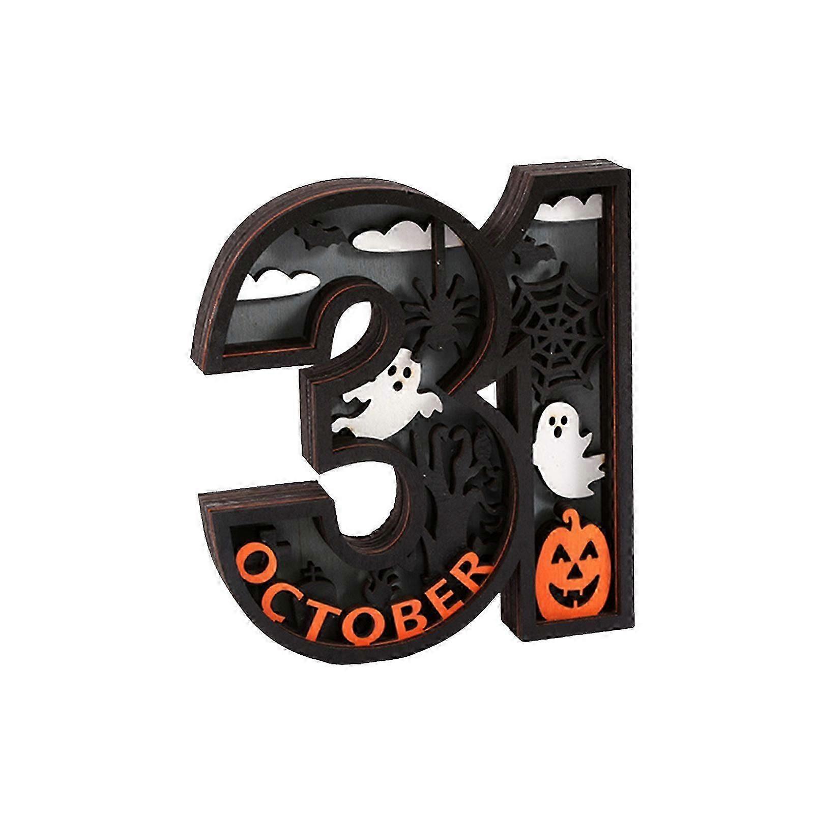 Kids' 31 Day Halloween Advent Calendar Halloween Themed 31 Day Countdown Calendar with Decors for Party Preparation