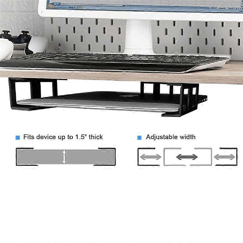 3 Pieces Laptop Stand for Under Desk, Suitable for Laptop, Black Tray