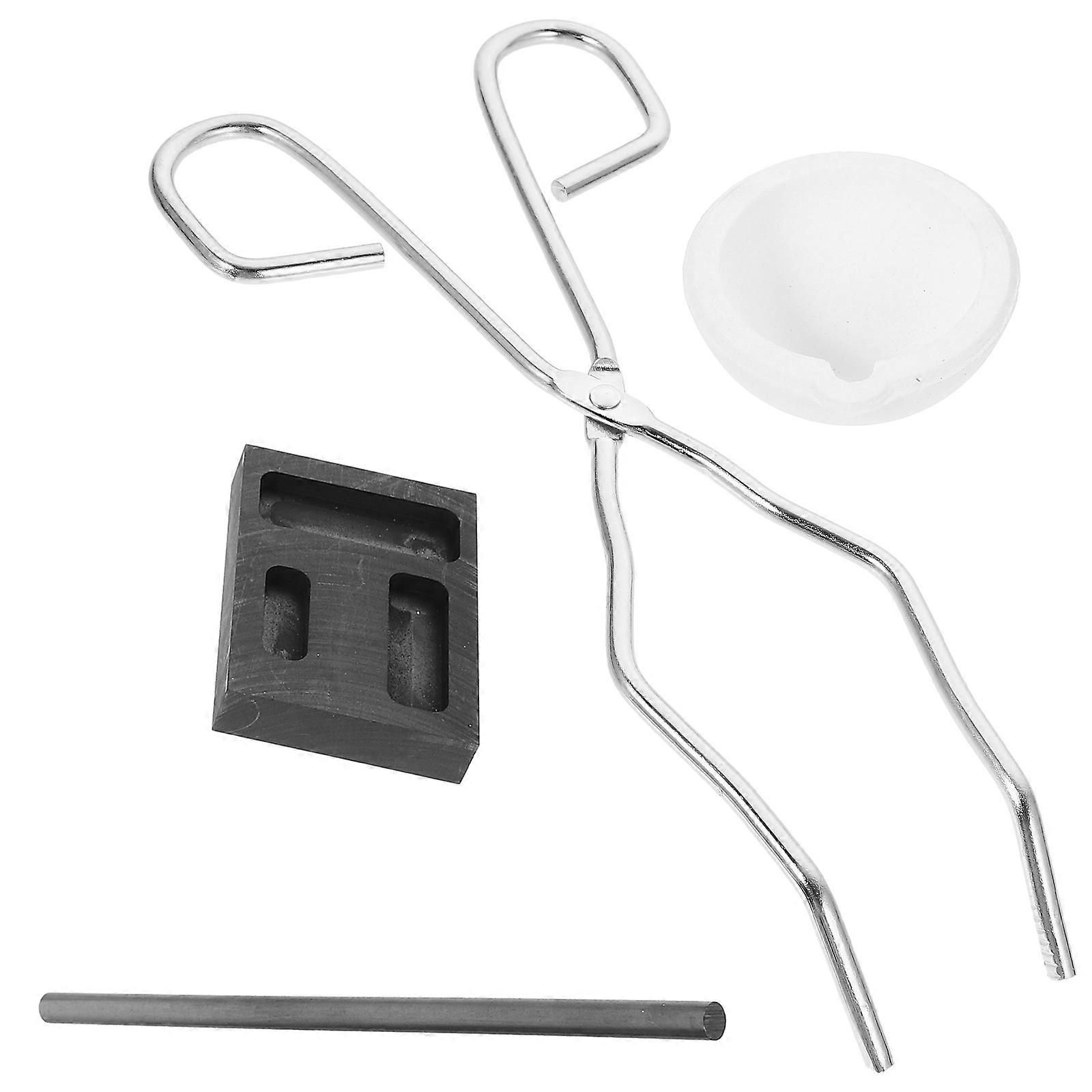 Graphite Crucible For Refining Aluminum Ingot Mold Casting Kit Hobbyists Anti-Corrosion High Temperature Resistance 1 Set