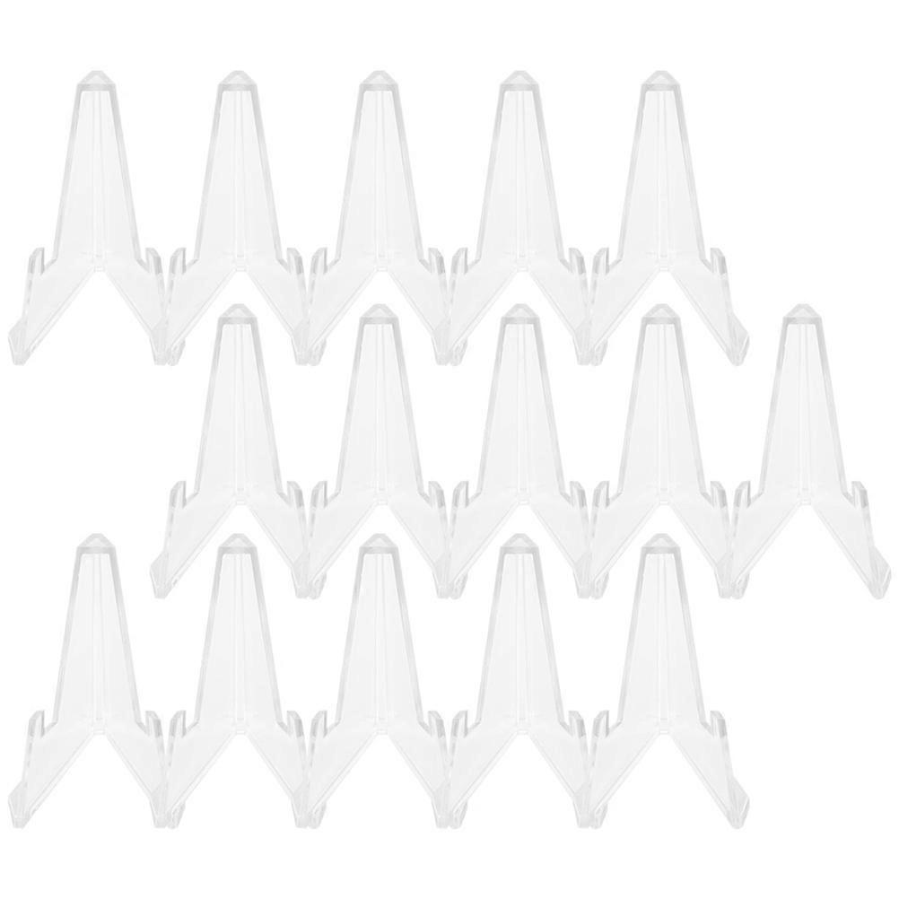 15pcs Mini Easels Display Stands for Commemorative Coins, Badges, Cards – Lightweight, Stable Tabletop Display Holders