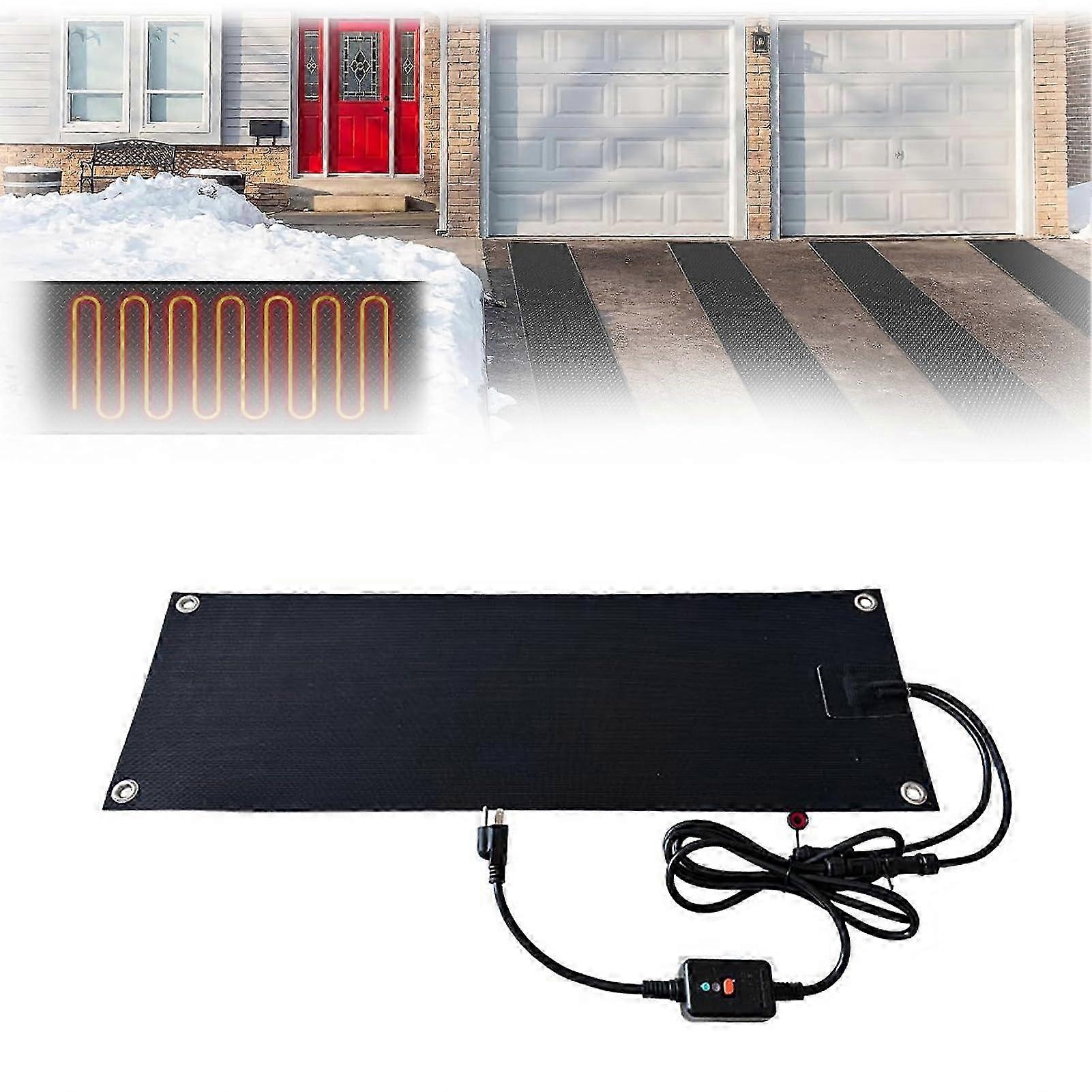 Heated Snow Melting Mats, Slip-Resistant Ice Melting Pads for Outdoor Use, Suitable for Various Brands, Available in 1 to 5 Piece Sets