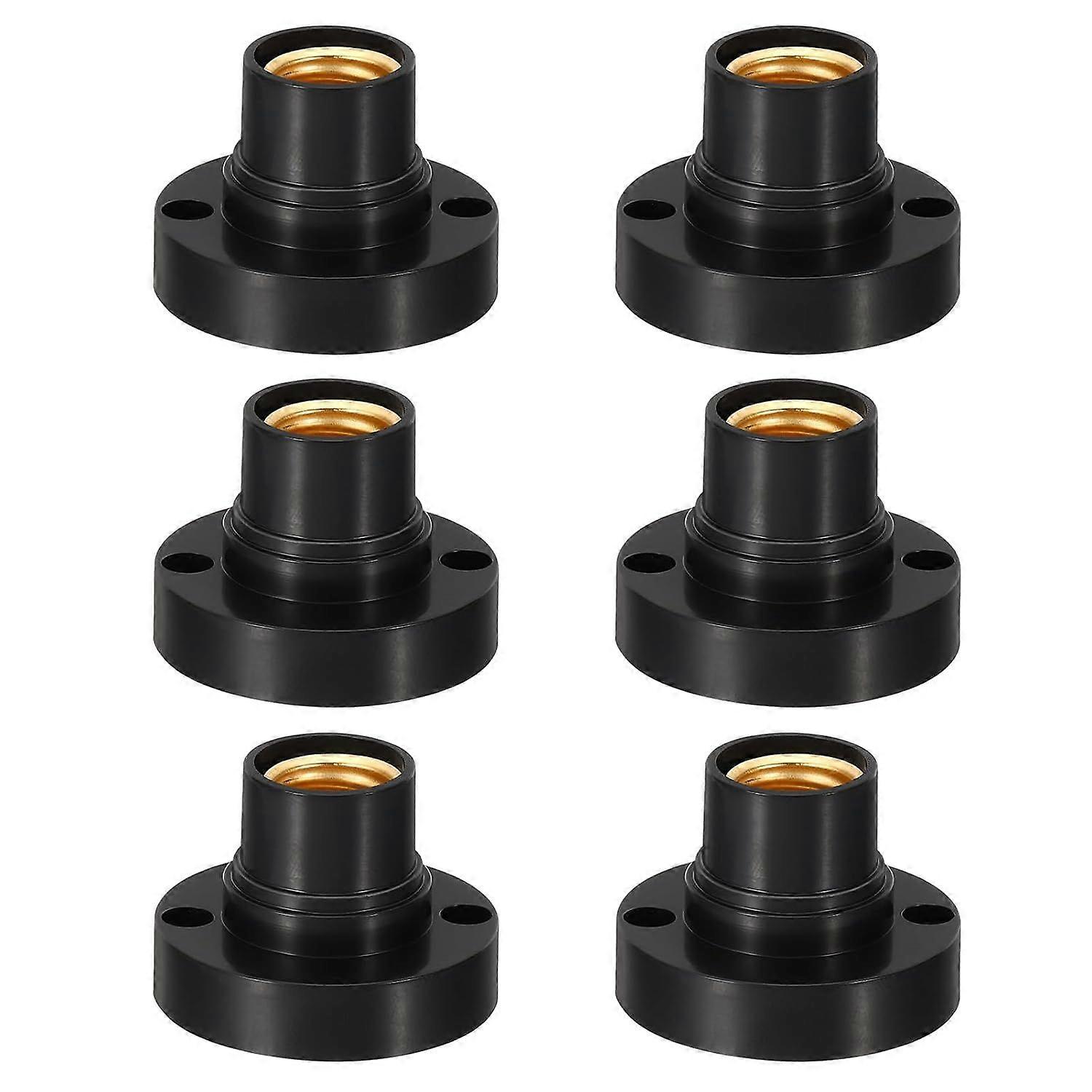 6pcs Small Round LED Lamp Base Mini Bulb Holder Light E14 Screw In Socket Adapter Replacement DIY Lighting Experiment Accessories