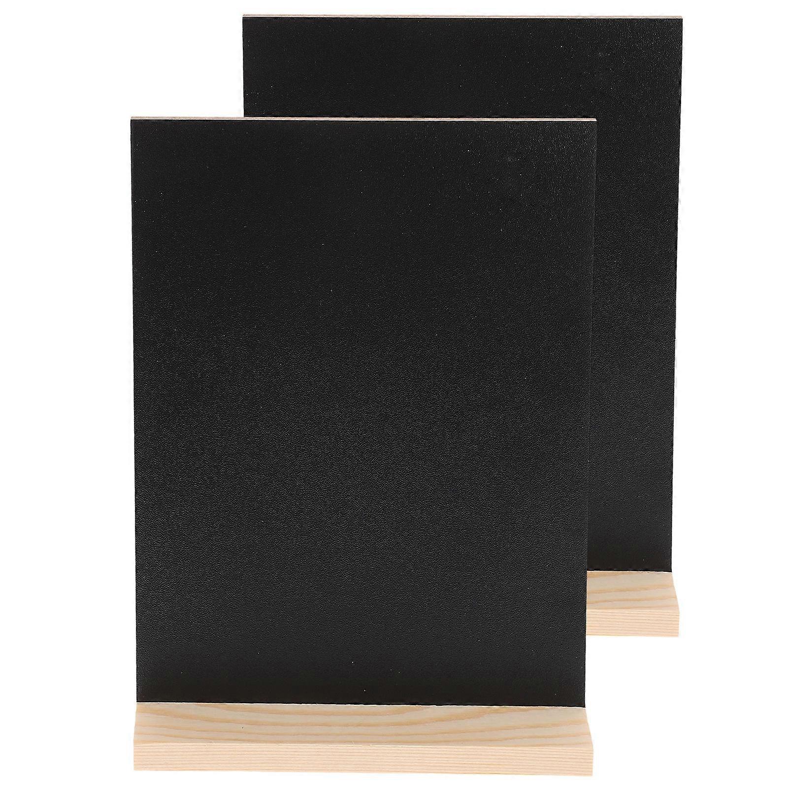Chalk Board Easel Sign Desktop Chalkboard Sign Decor Writing Surface Rectangular 2 Sets