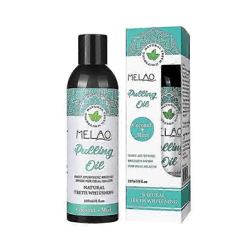 سحب النفط مع زيت جوز الهند تبييض الأسنان الطبيعية