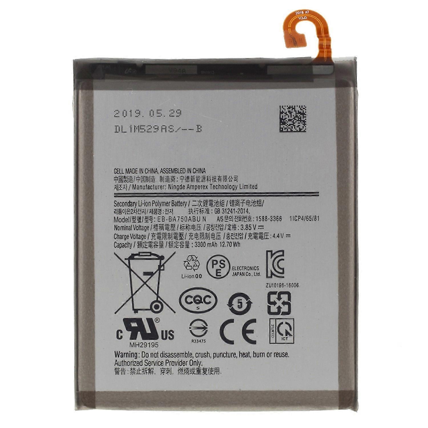 For Samsung Galaxy A7 (2018) A10 M10 3.85V 3300 mAh Rechargeable Li ion Battery Replacement Part (En