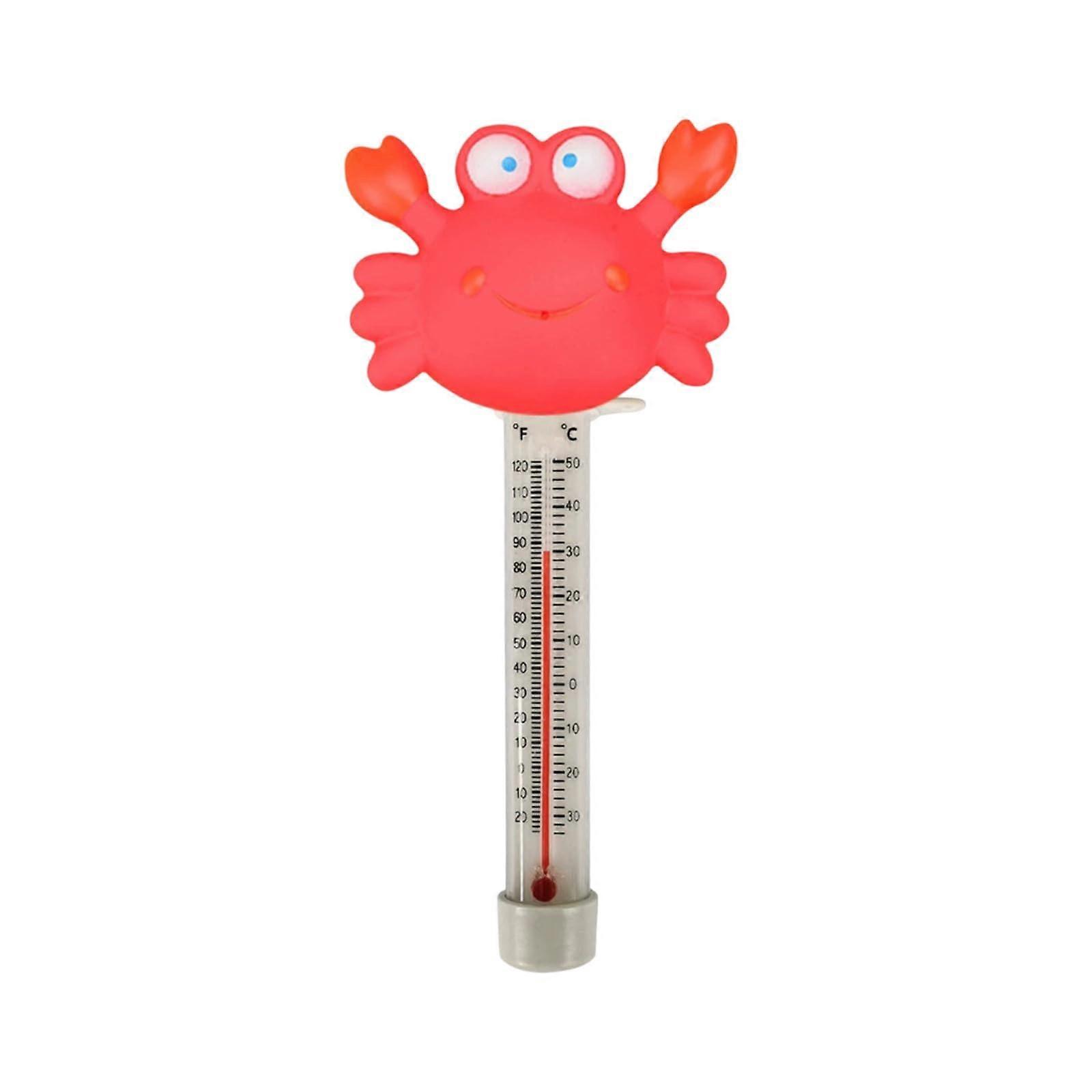 Pool Water Thermometer 21cm with Cartoon Animal Pattern, Floating, Easy to Read, Baby Design, Versatile Use