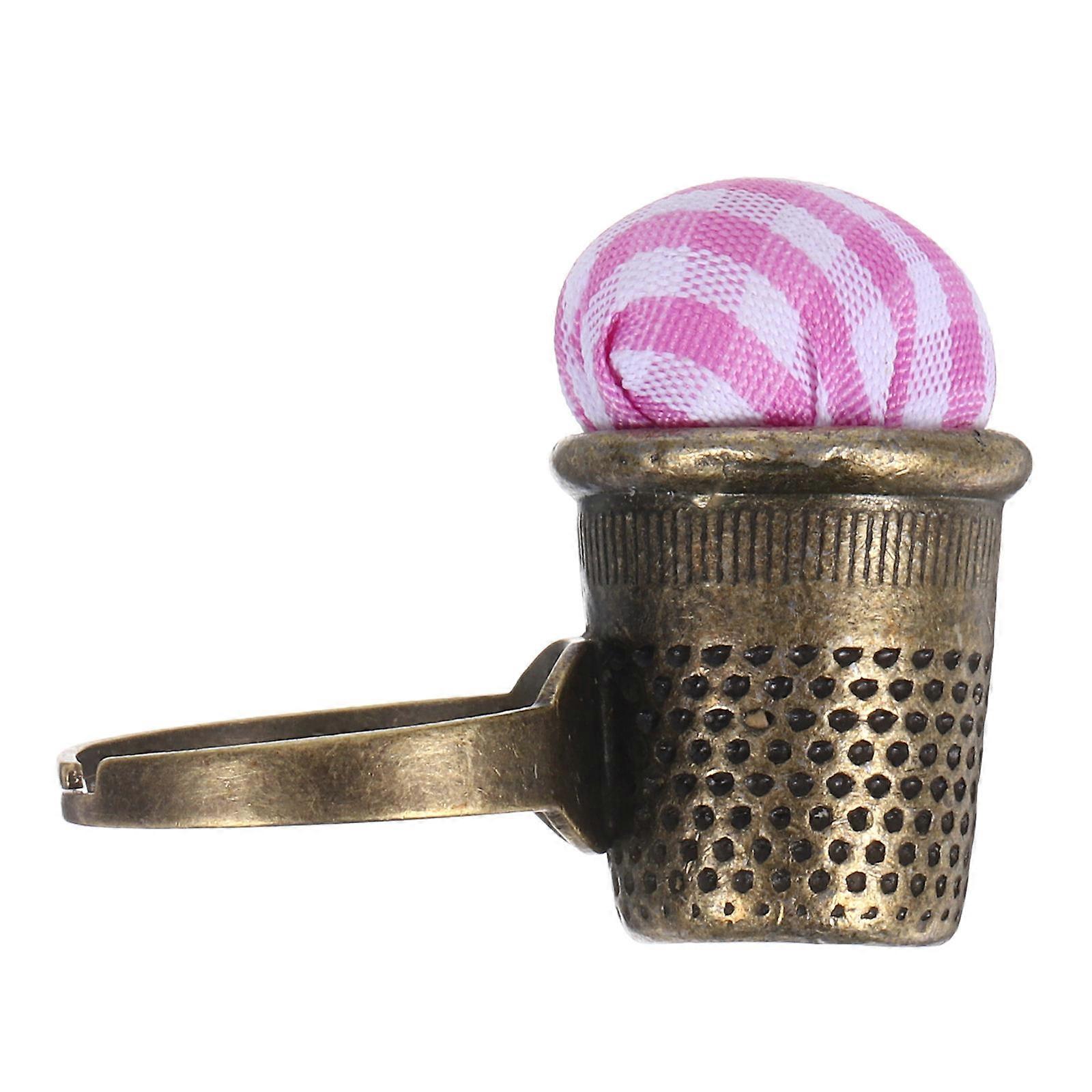 Finger Ring Design Sewing Pin Holder Multi-Colored 3.20X2.50X1.50Cm Portable Design Adjustable Size 1Set