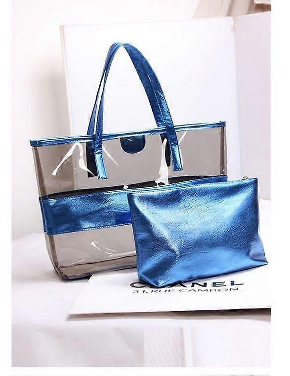 Versatile Transparent Beach Bag - Spacious and Trendy