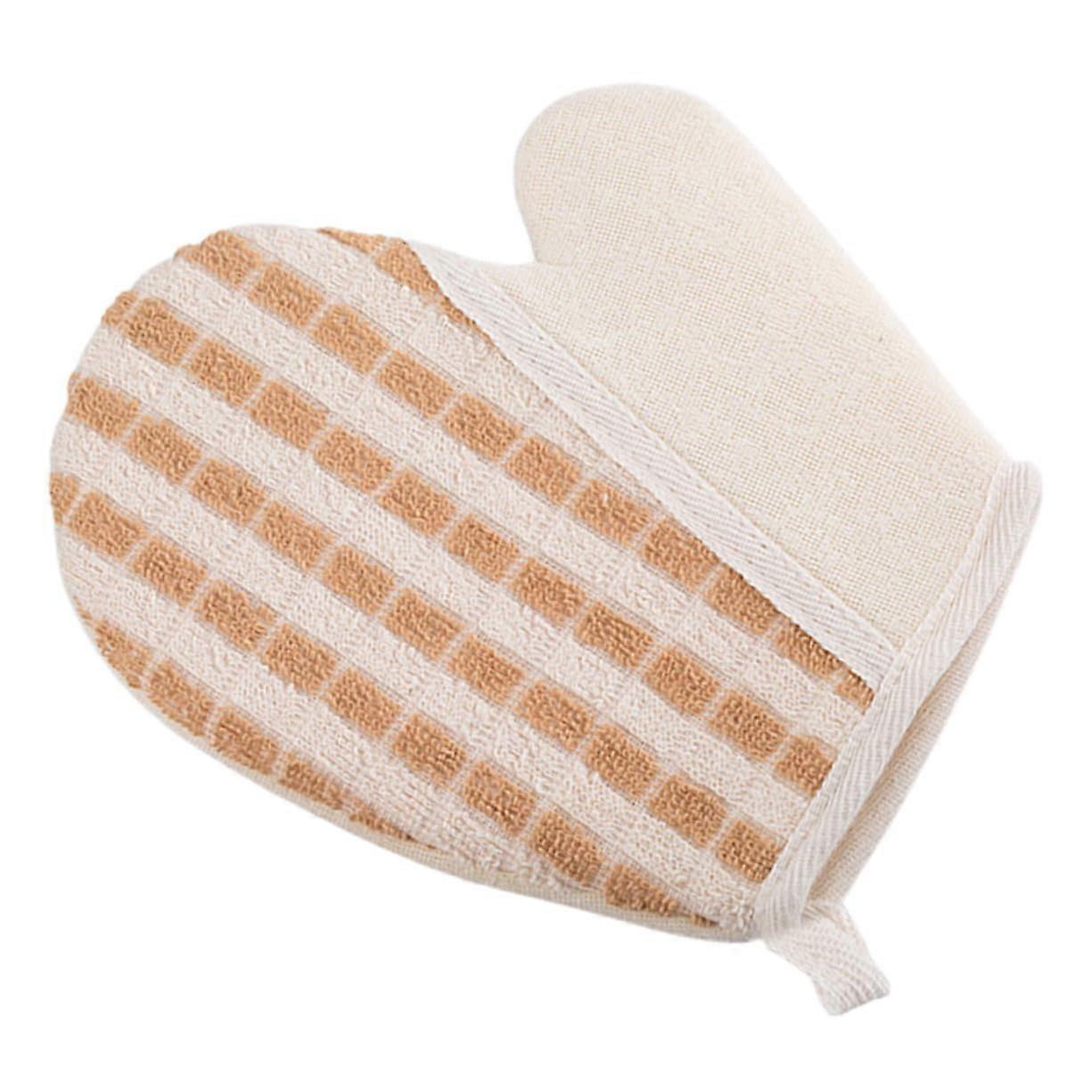 Exfoliating glove for peeling, exfoliating shower glove for body and face. Ergonomic design for thorough and gentle exfoliation.