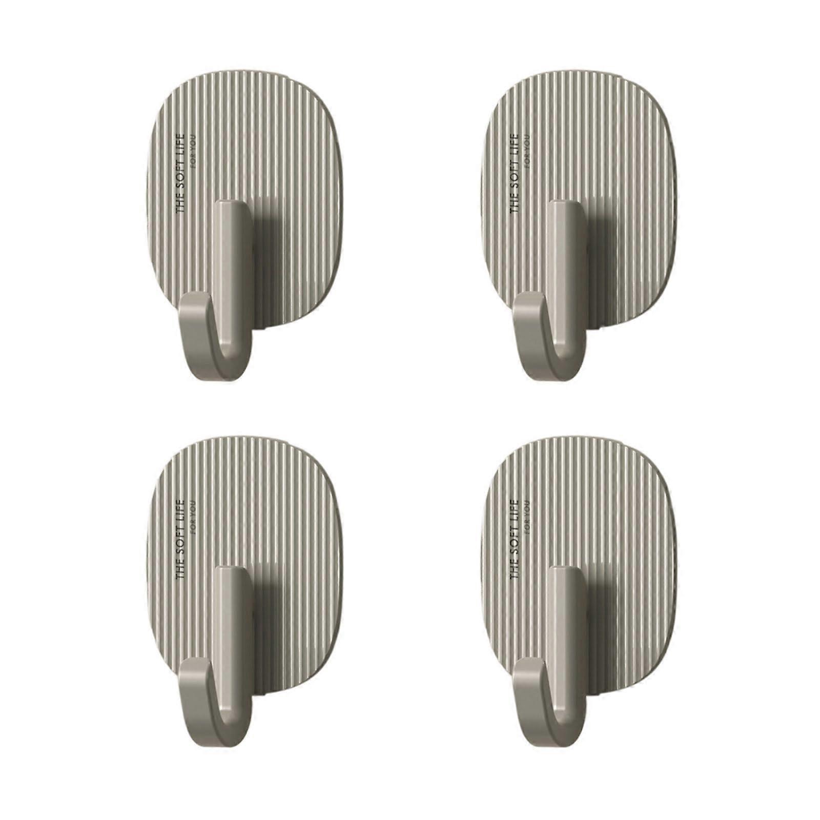 Adhesive Wall Hooks Gray Portable Waterproof Picture Hanger for Home and Office Robust Heavy Duty Design