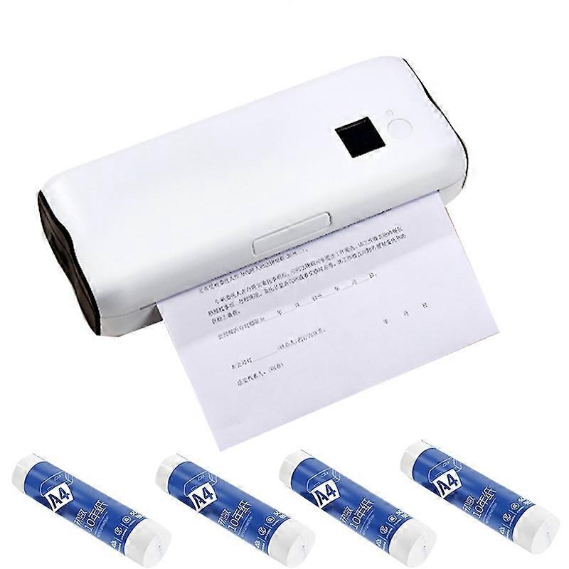 Thermal Printer, Style: Bluetooth Edition+200pcs A4 Paper Bluetooth Edition+200pcs A4 Paper