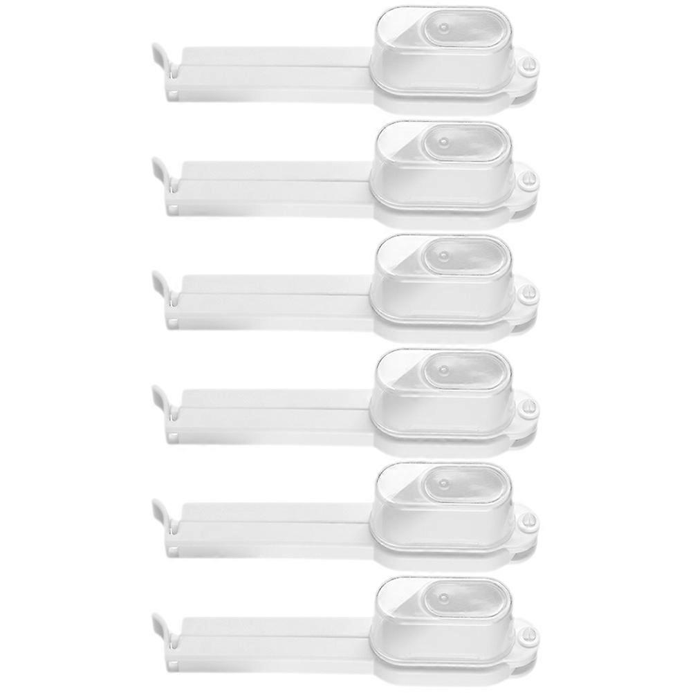 Plastic Snack Clips Prevent Moisture Home Use 6Pcs White