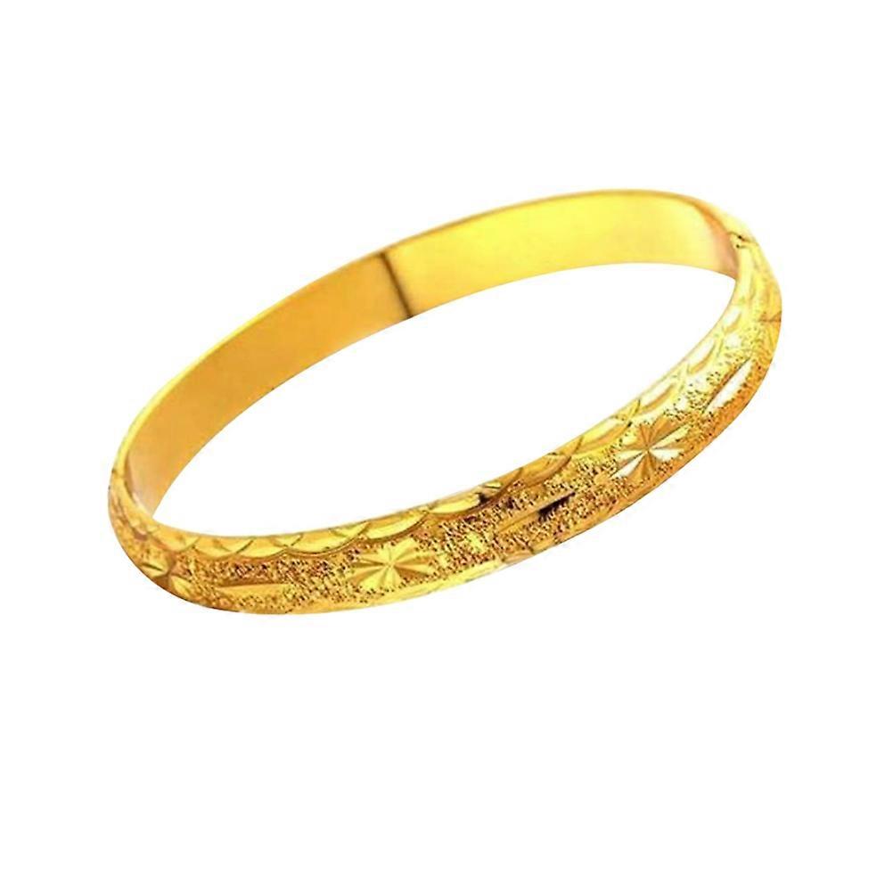 Bangles For Women Golden Copper Material Cuff Bracelet Simple and Fashion Style Various Occasions 3Set
