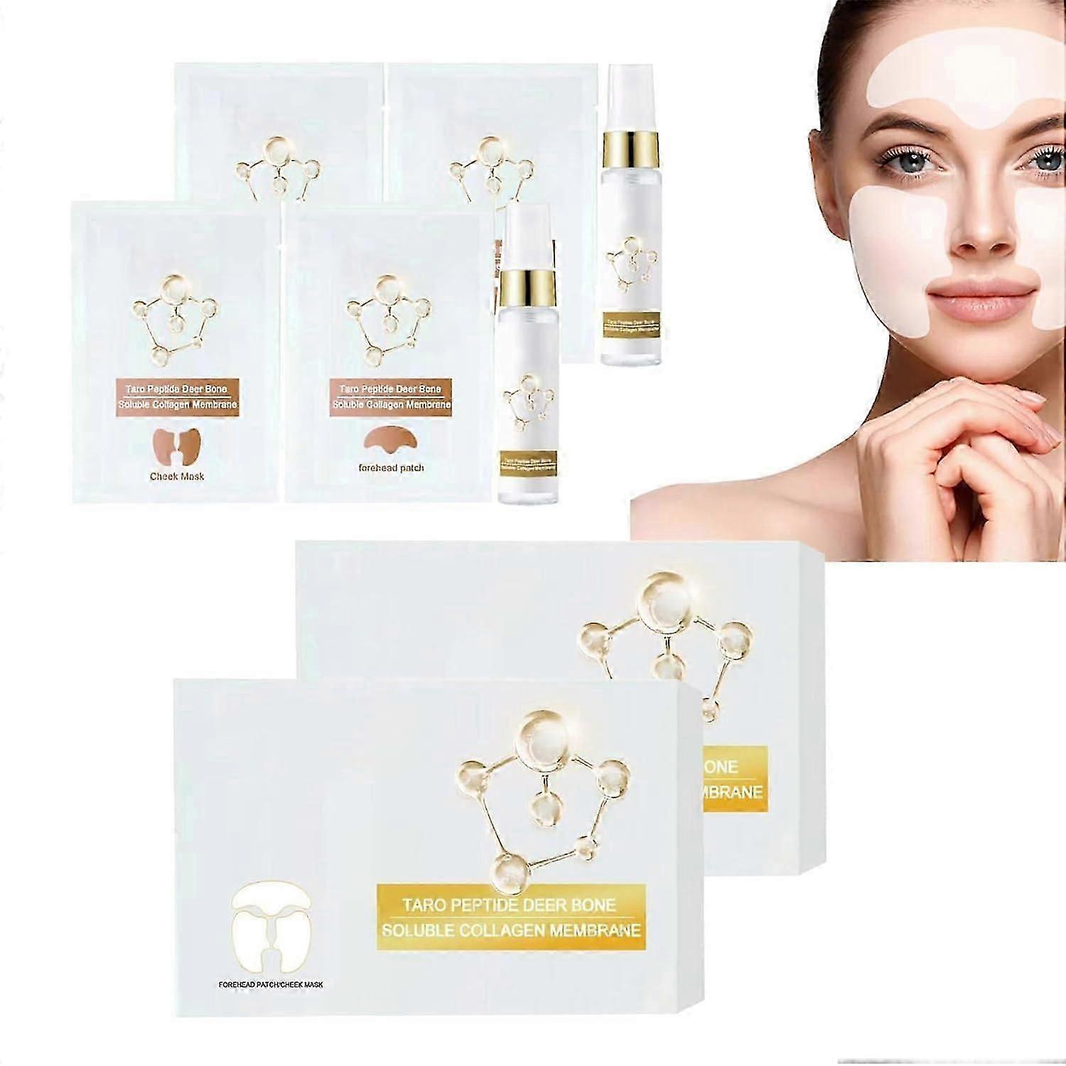 Taro Peptid Deer Bone Soluble Collagen Membrane, Face Forehead Wrinkle Patches, Anti-Wrinkle Facial Patches with Hydrolyzed Collagen