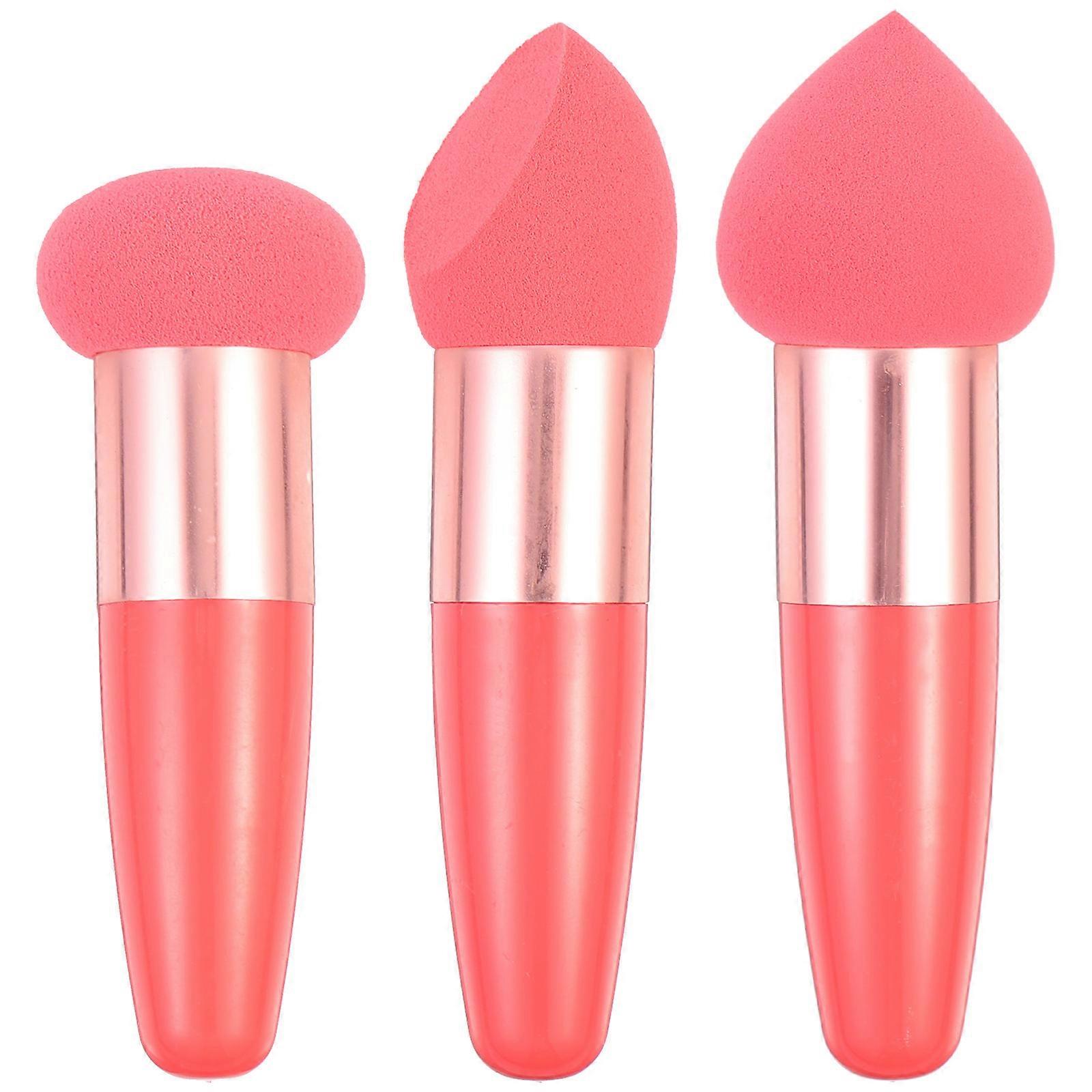3pcs Portable Makeup Sponge Pens Set Wet/ Tools for Smooth Foundation & Blush Application High Grade Skin Care Accessories