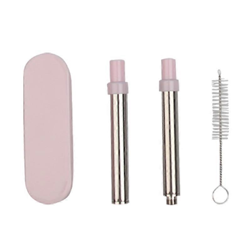 Collapsible Reusable Metal Straws, Portable Telescopic Straw Stainless Steel Drinking Straws