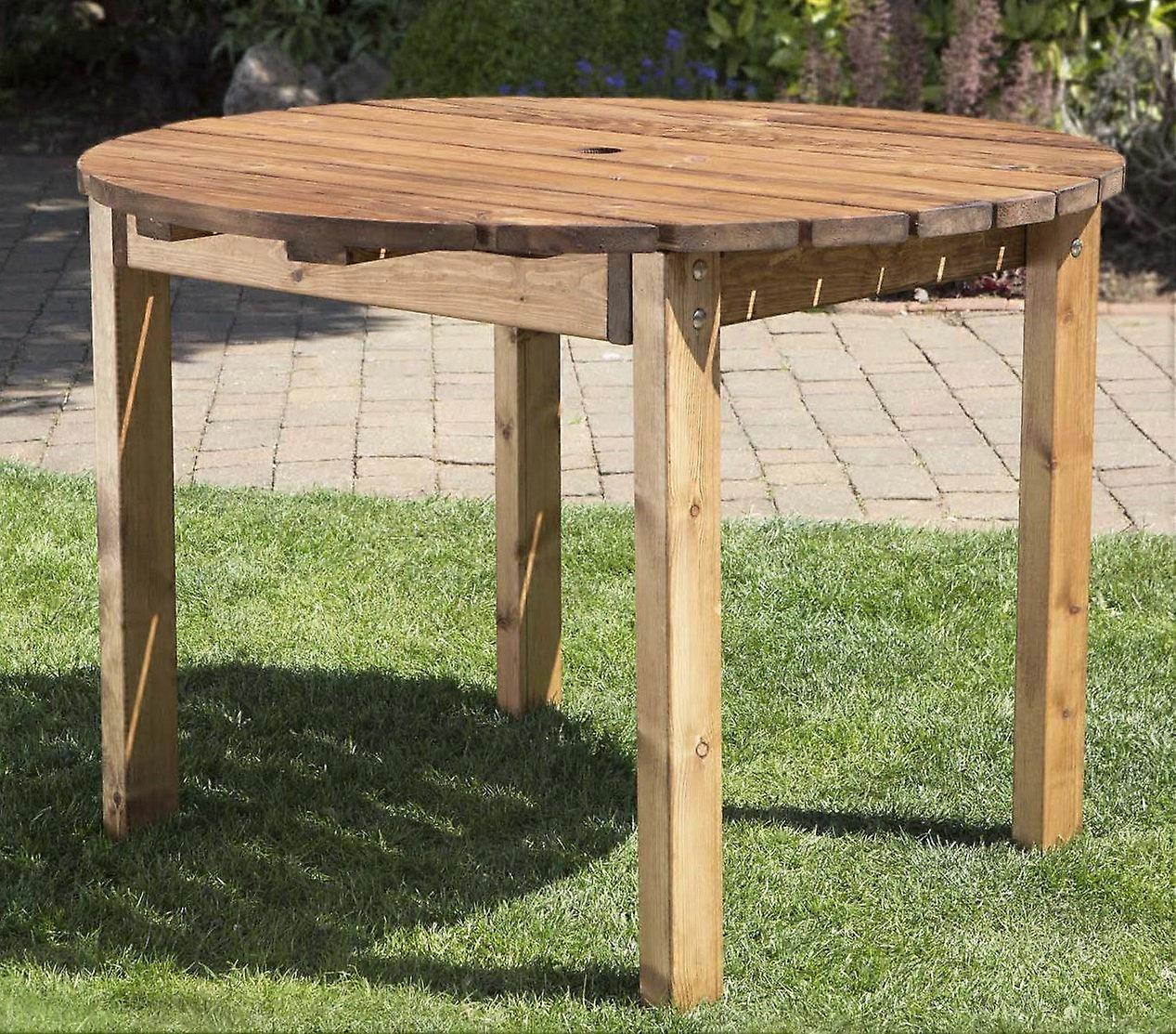 Hand Made Chunky Rustic Wooden Deluxe Round Table - Small