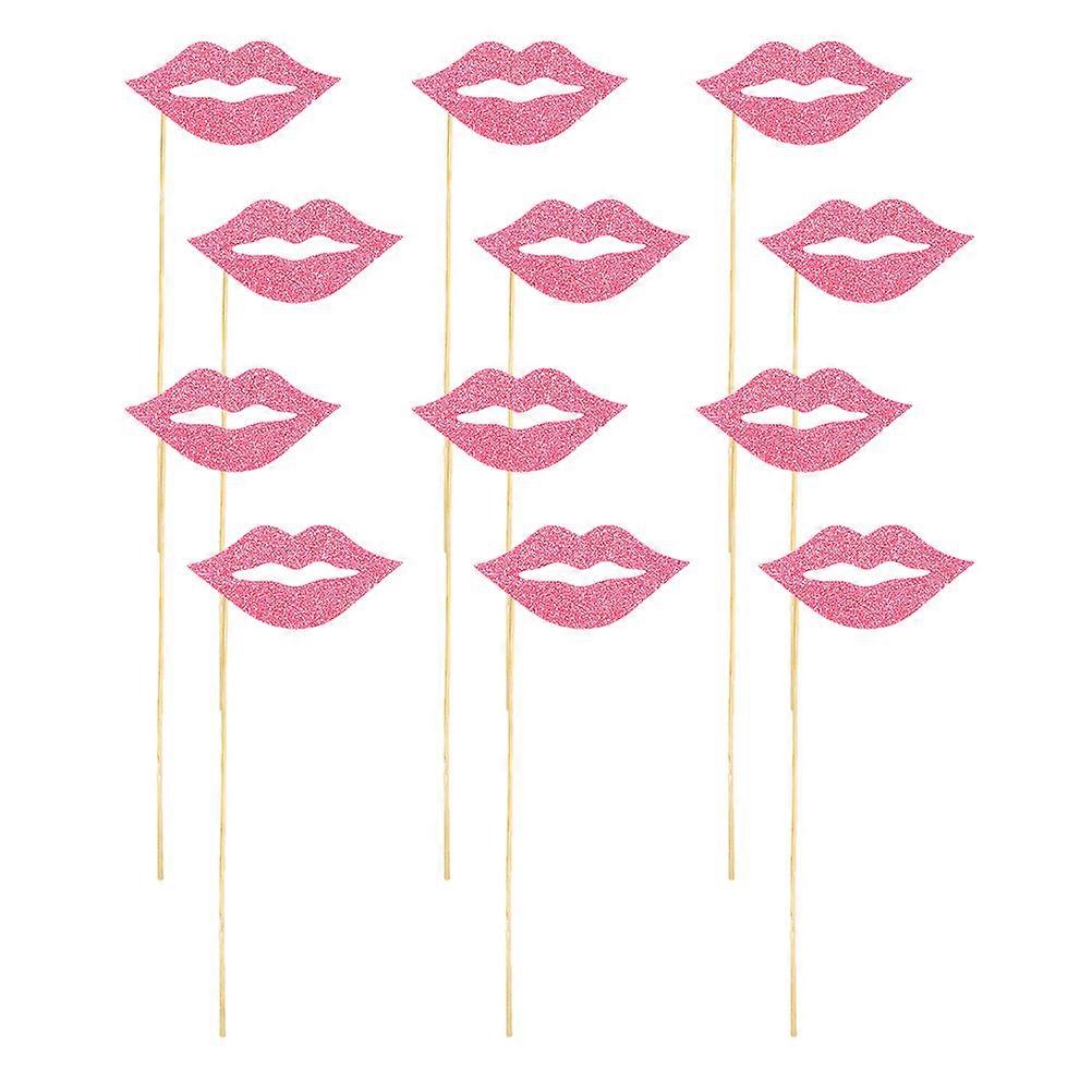 40 Sets Unique Lips Photo Props Creative Decorative Party Accessories