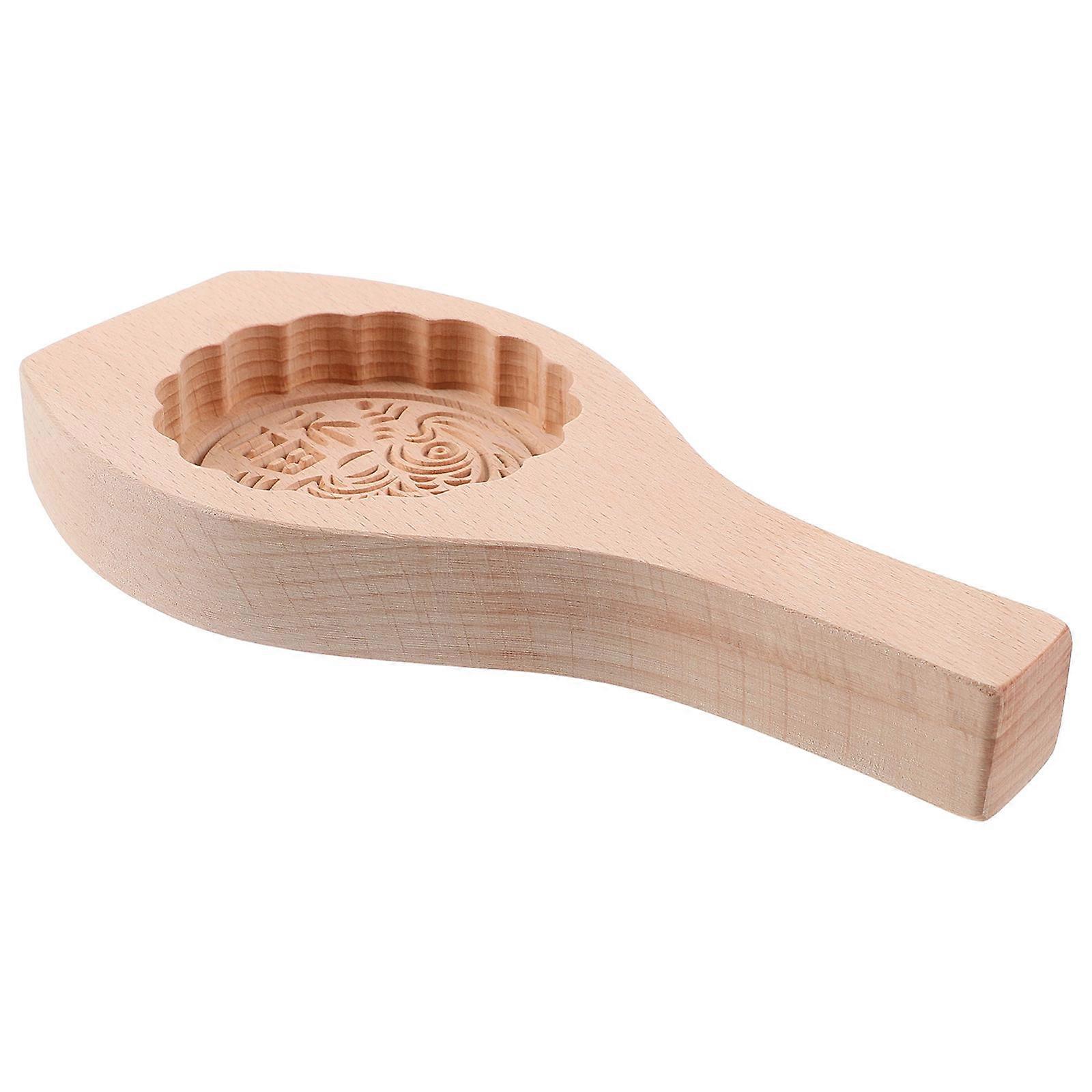 Decorative Pattern Baking Mold Wood Bean Cake Mold For Home Kitchen Use 1Set