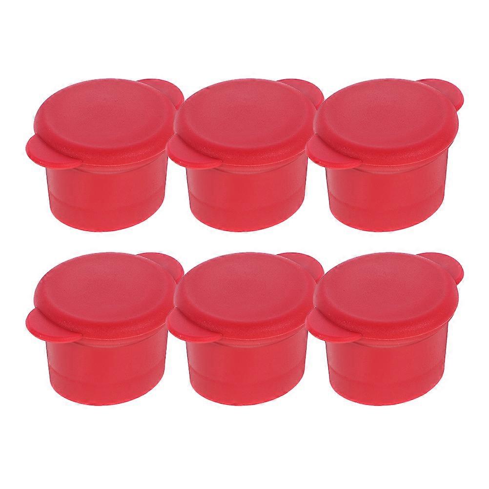 6pcs Silicone Plugs Reusable Airtight Stoppers Decorative Beverage Caps for Home Use