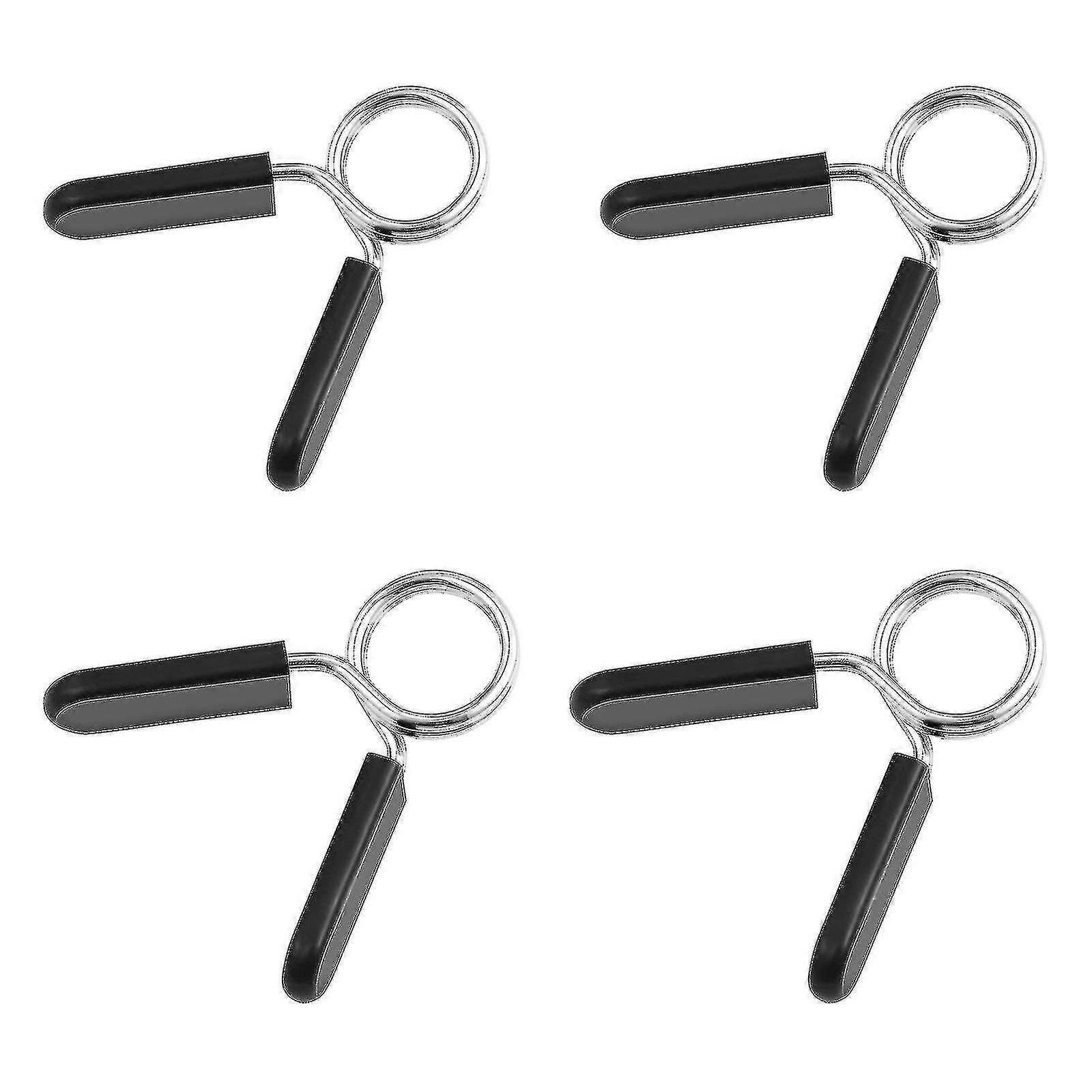 4Pcs 25/28/30mm Barbells Bar Clamp Dumbbell Rod Collars Weight Plate Spring Lock Spring Collar Clips Easy to Use Multicolor