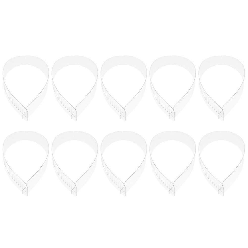 50 Pcs Practical Collar Fixing Strips Collar Fixer Plastic Shirt Collar Strips