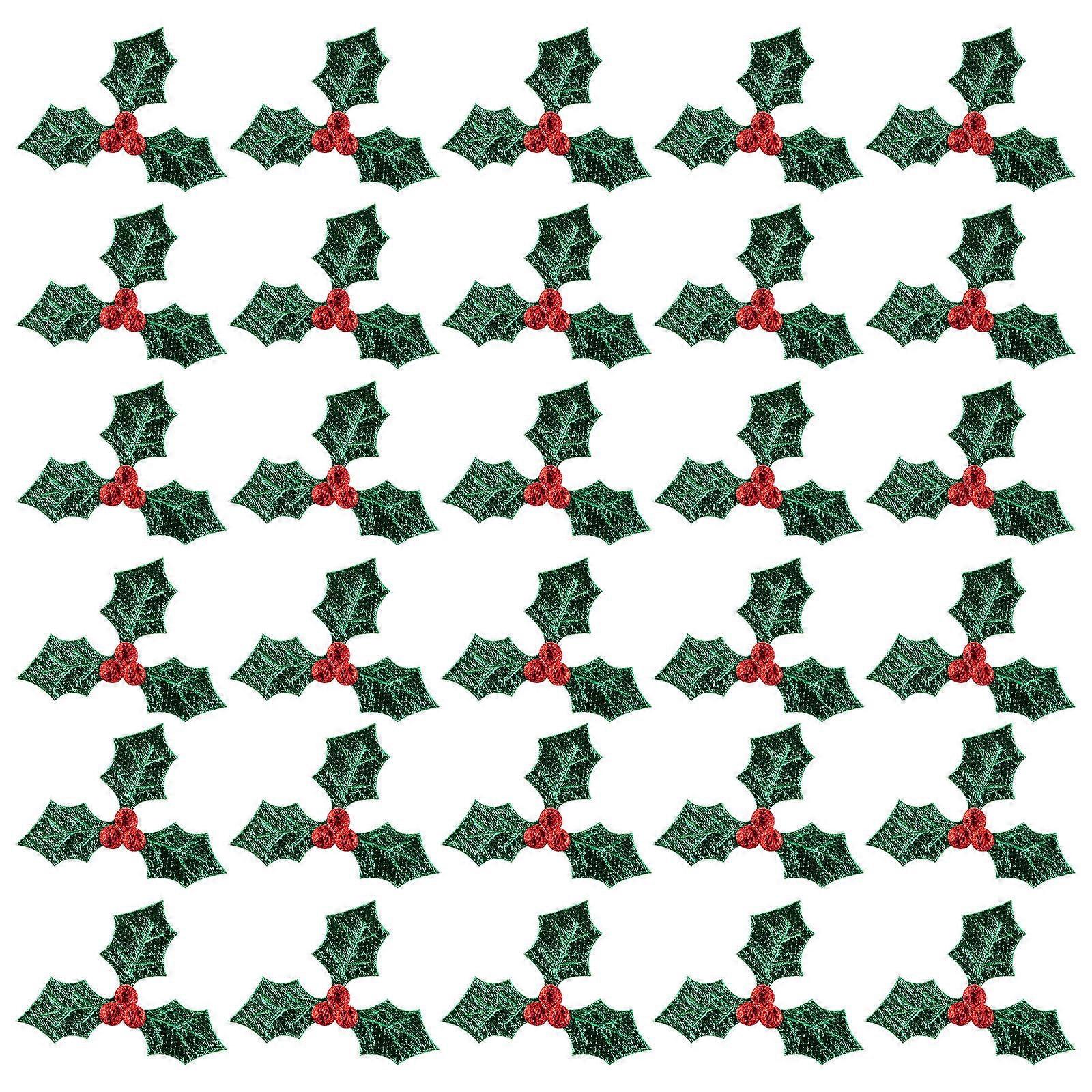 Christmas Craft Embellishments DIY Holly Berry & Leaf Stickers, Glitter Foam , Self Adhesive Christmas Scatter for Scrapbooking, Card Making &