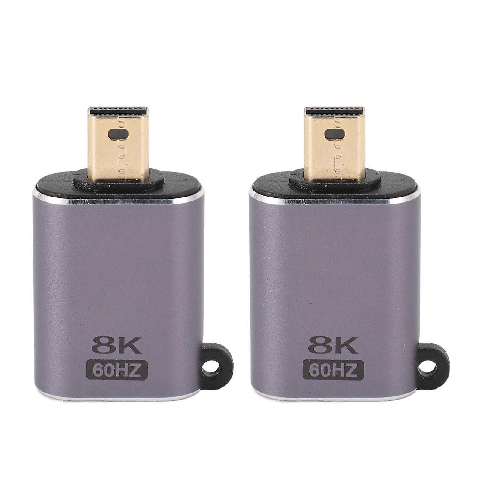 2PCS Mini DisplayPort to DisplayPort 1.4 Adapter 8K 60Hz 4K 144Hz for Laptops & Monitors