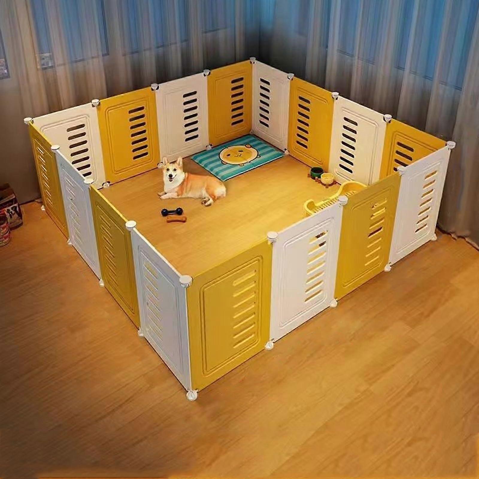 Dog Playpen, Indoor Dog Fence, Training Pen, Portable Puppy Gate (140*140*45CM)