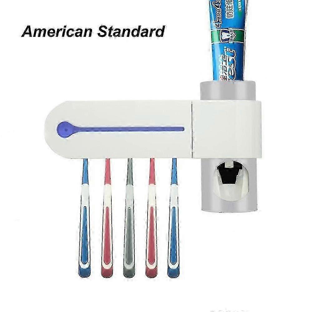 Smart Electric Toothbrush Dispenser and UV Toothbrush Sterilizer for Bathroom