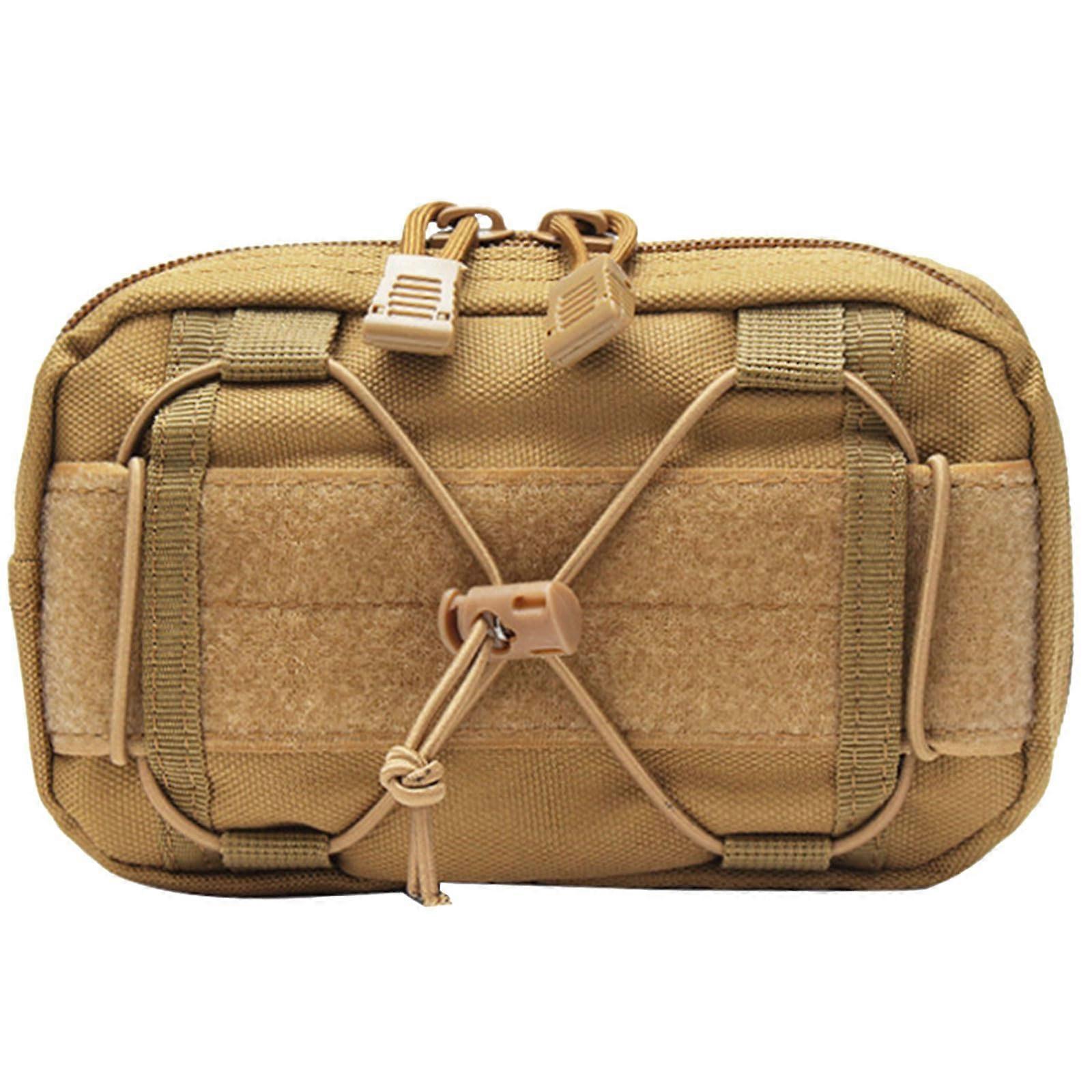 Tacticals Admin Pouch Tool Bag Mud Color Horizontal Utility Bag with MOLLE System for Hiking and Outdoor Activities