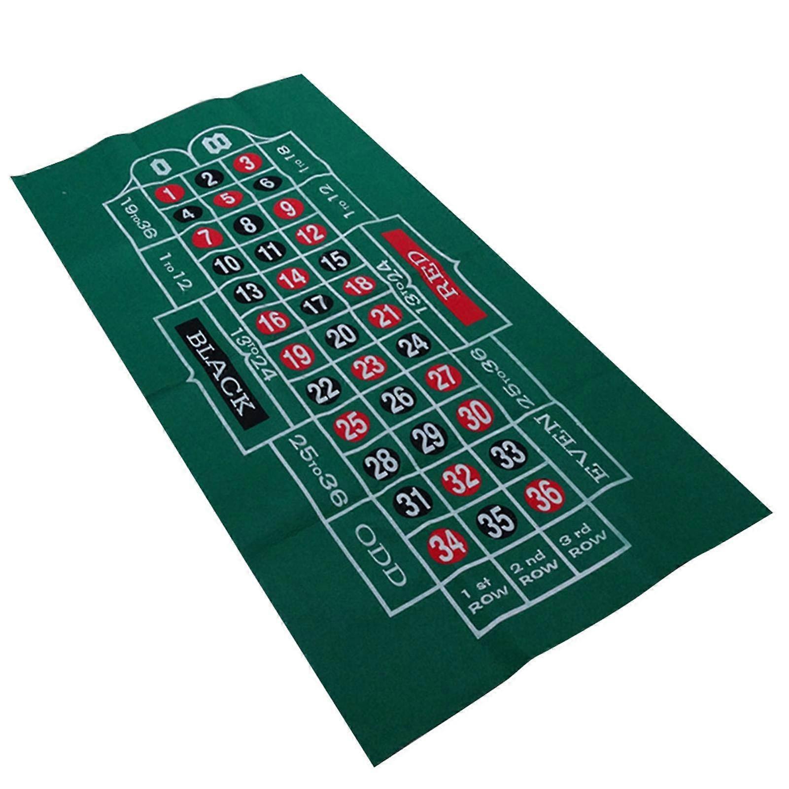 Poker Mat - 60 x 120 cm Double-Sided Roulette and Blackjack Felt Table Cover, Non-Woven Game Pad for Home Use