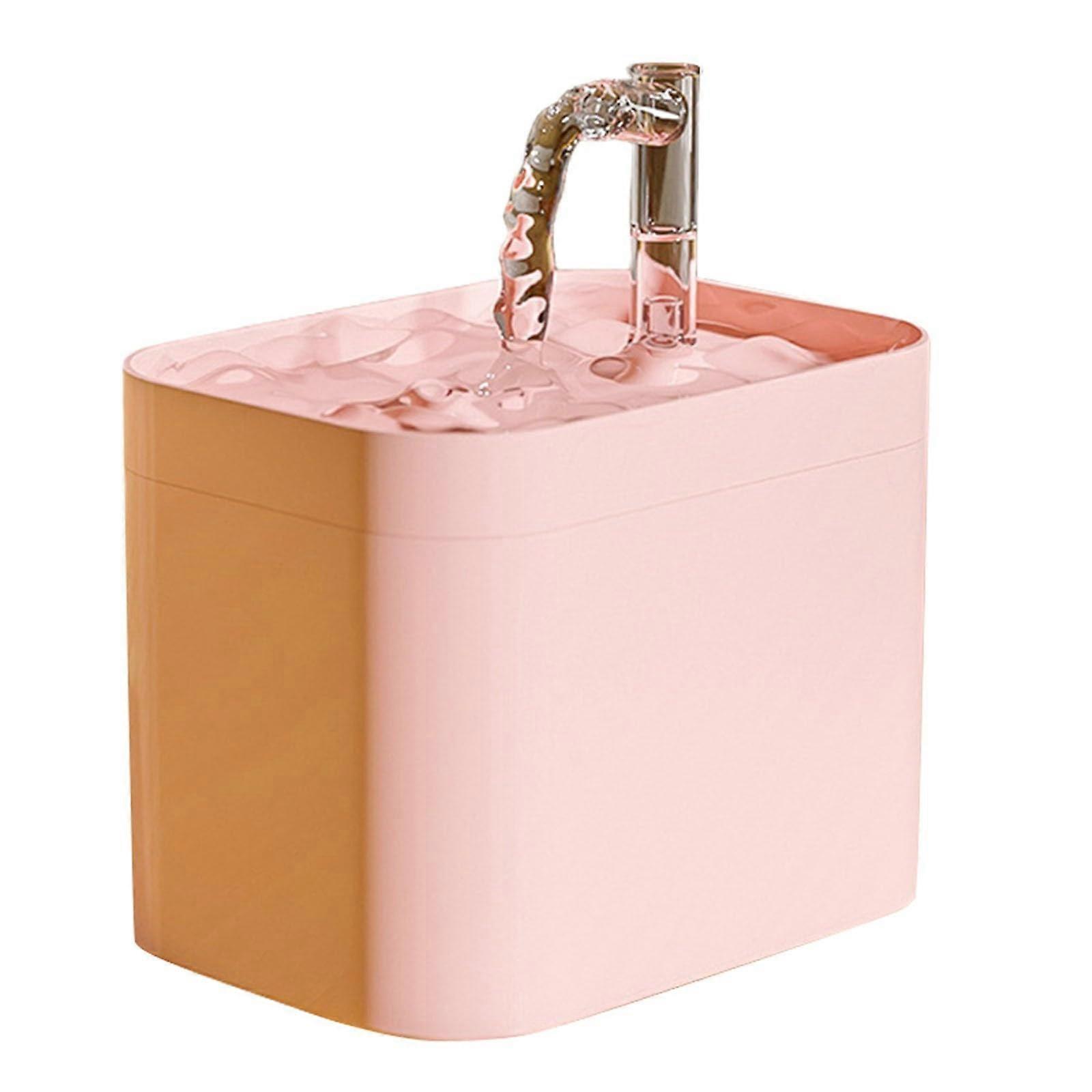 Automatic Water Bowl 1.5L for Cats, Pet Drinking Fountain with Filter, Pink, Ideal for Small to Medium Cats