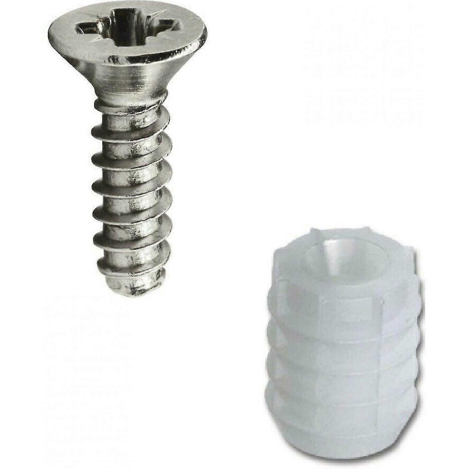 Scharnierplug 8mm & schroeven (10 stuks)