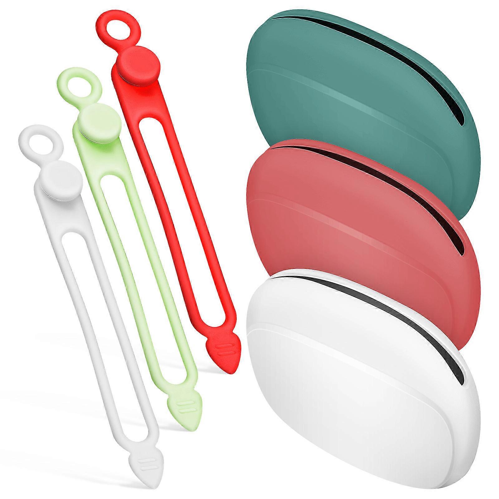 Earbud Bag Headphones Protective Case Cable Management Small Items Red 1Set