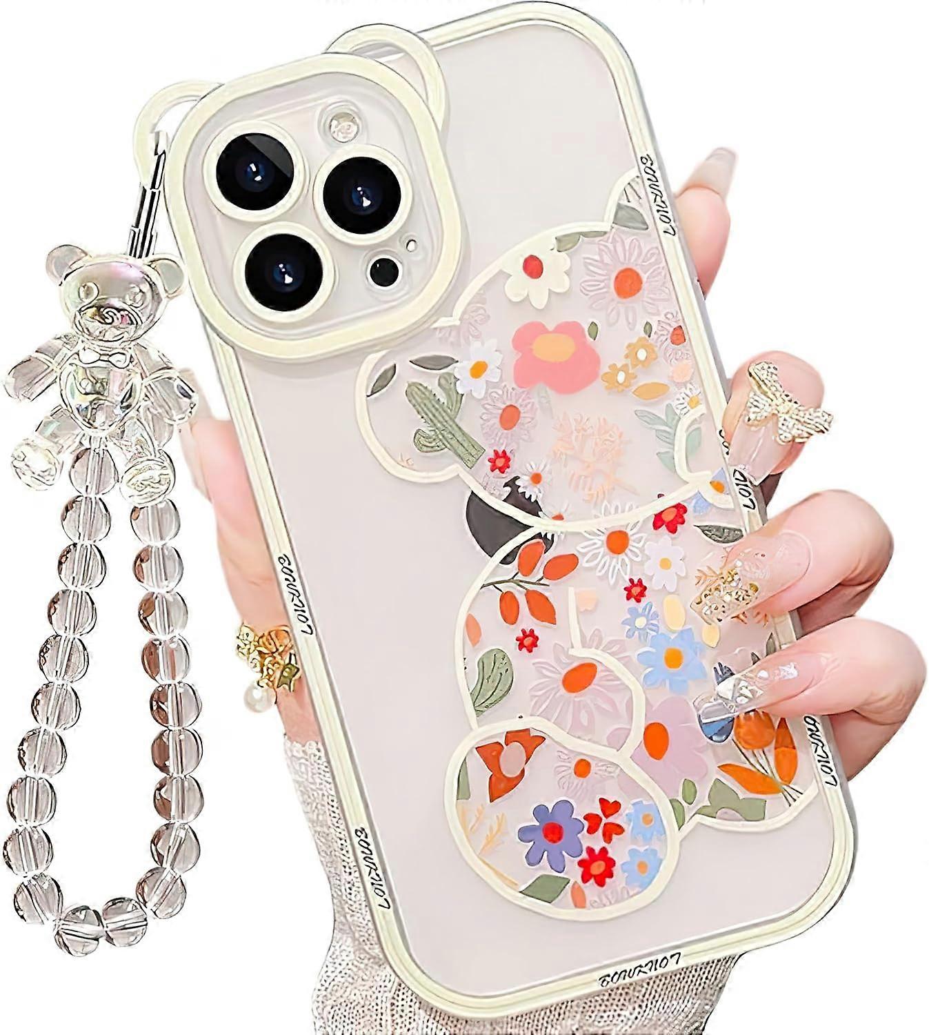 Features a cute flower bear pattern,adorable watch strap bracelet