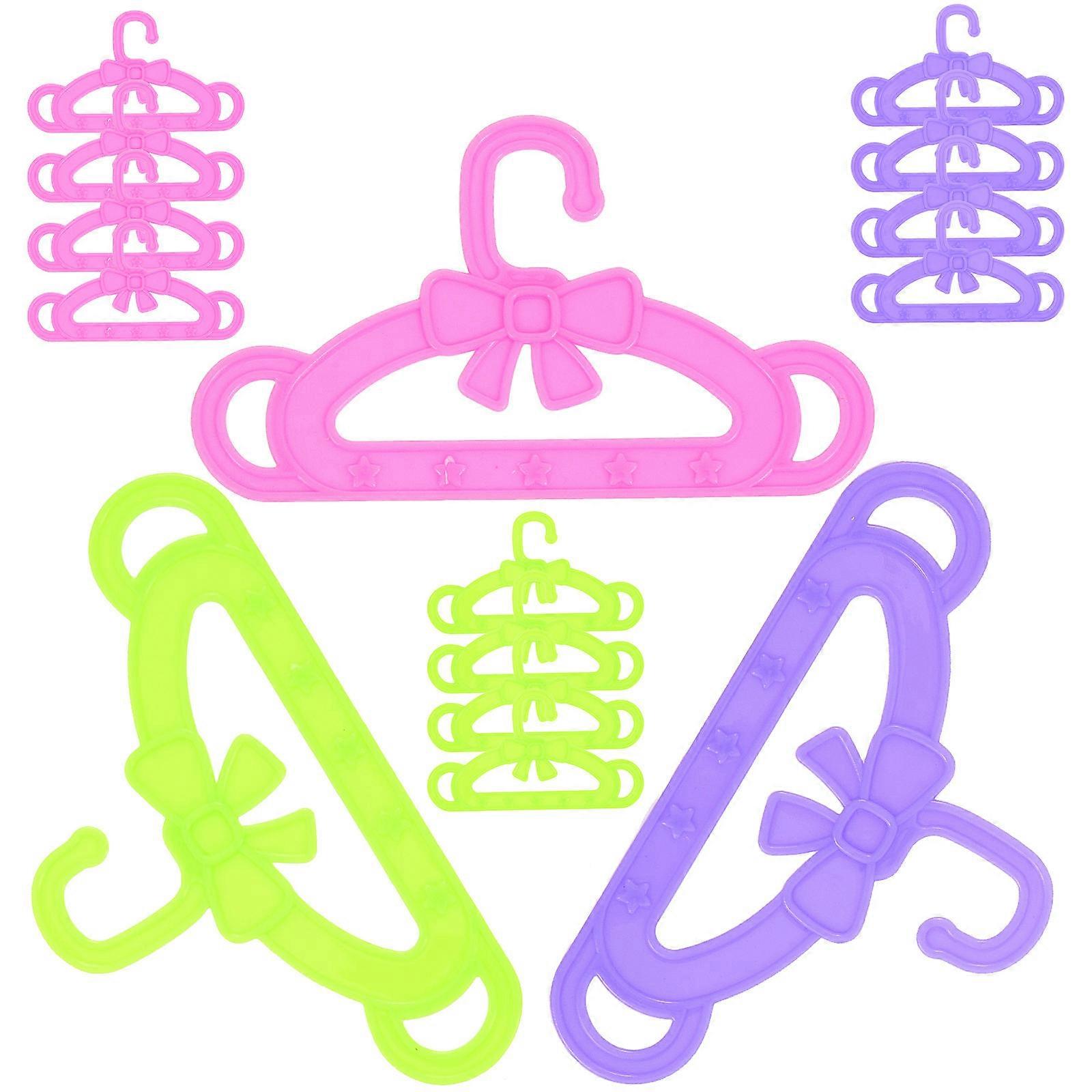 15pcs Plastic Doll Clothes Hangers for Organizing Doll Accessories and Garments