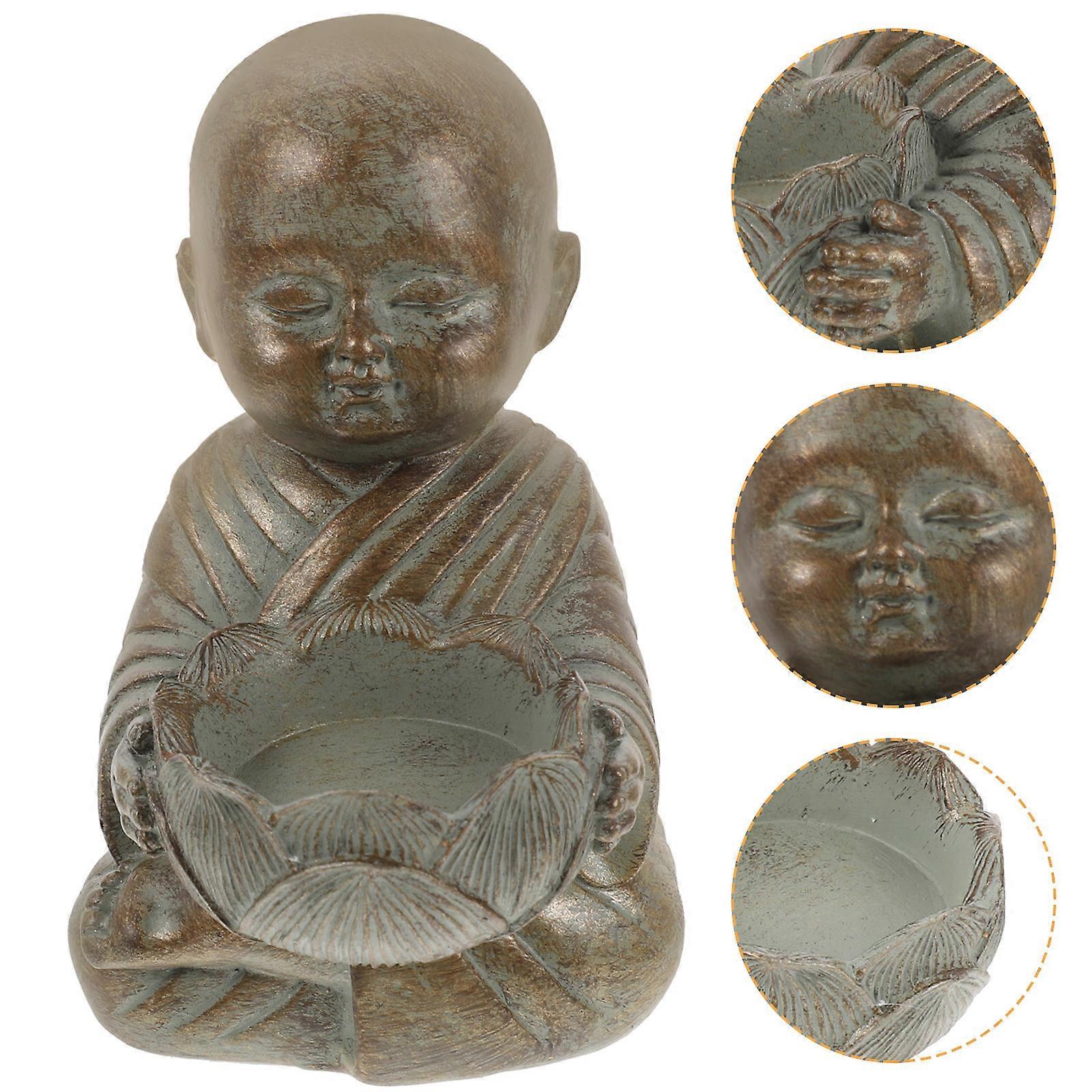 Resin Little Zen Monk Small Monk Figurine Chinese Style Monk Sculpture Decor