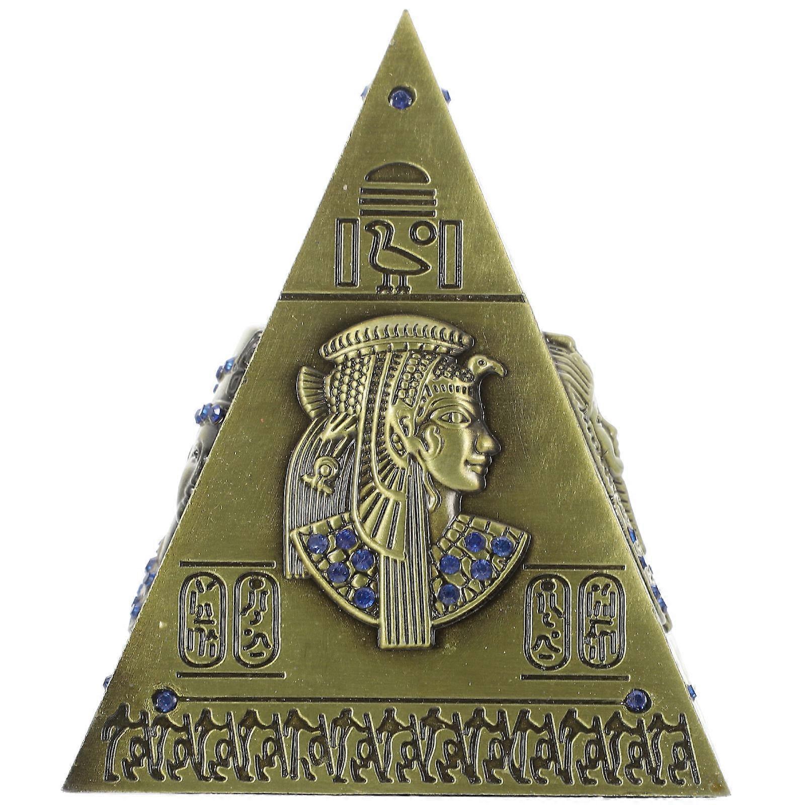 Egyptian Pyramid Model Metal Craft 1 Set European Style Creative Tabletop Decoration