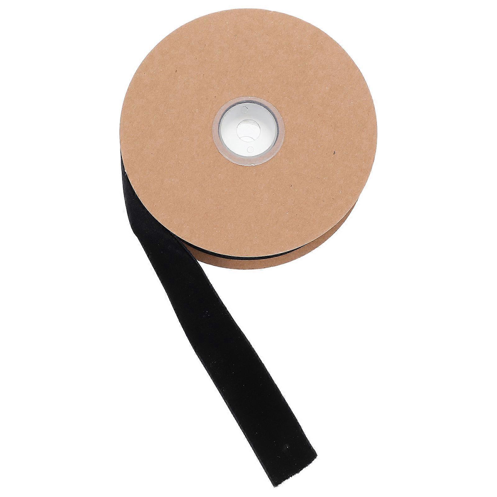 Black Plush Fabric Ribbon for Wrapping Gifts Wedding DIY Accessories 2.5CM Width