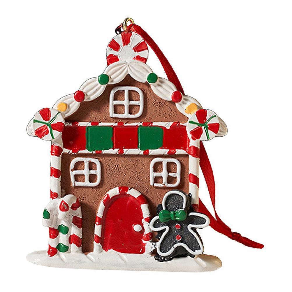 Assorted Color Resin Gingerbread Ornament for Christmas Hanging