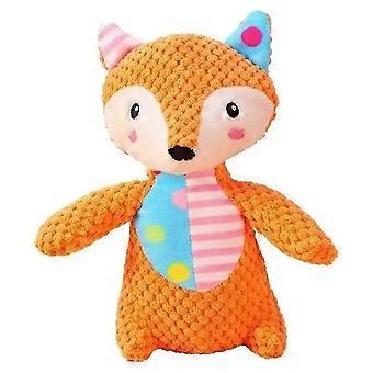 Peluche Cane Giocattolo Forma Animale Masticare Resistente Cigolio Giocattolo Velluto A Coste Cane Giocattolo Pet Formazione Accessori Piccola Volpe