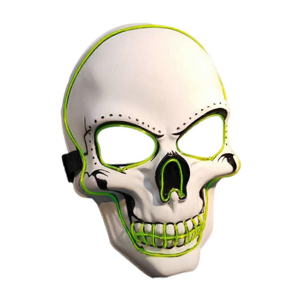 Halloween Led Mask Glowing Night Luminous PVC Plastic Skull Shape For Music Festivals 24 x 16.5 x 5 Cm 1Pcs
