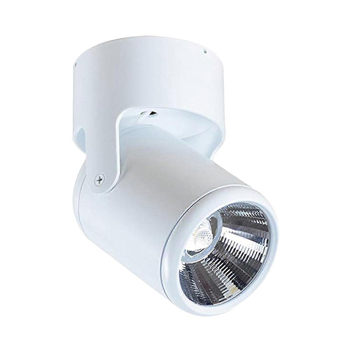 LED Spotlight Adjustable Ceiling Downlight Surface Mounted COB Lighting White Aluminum Indoor Decorative Warm White Showcase Home Lighting