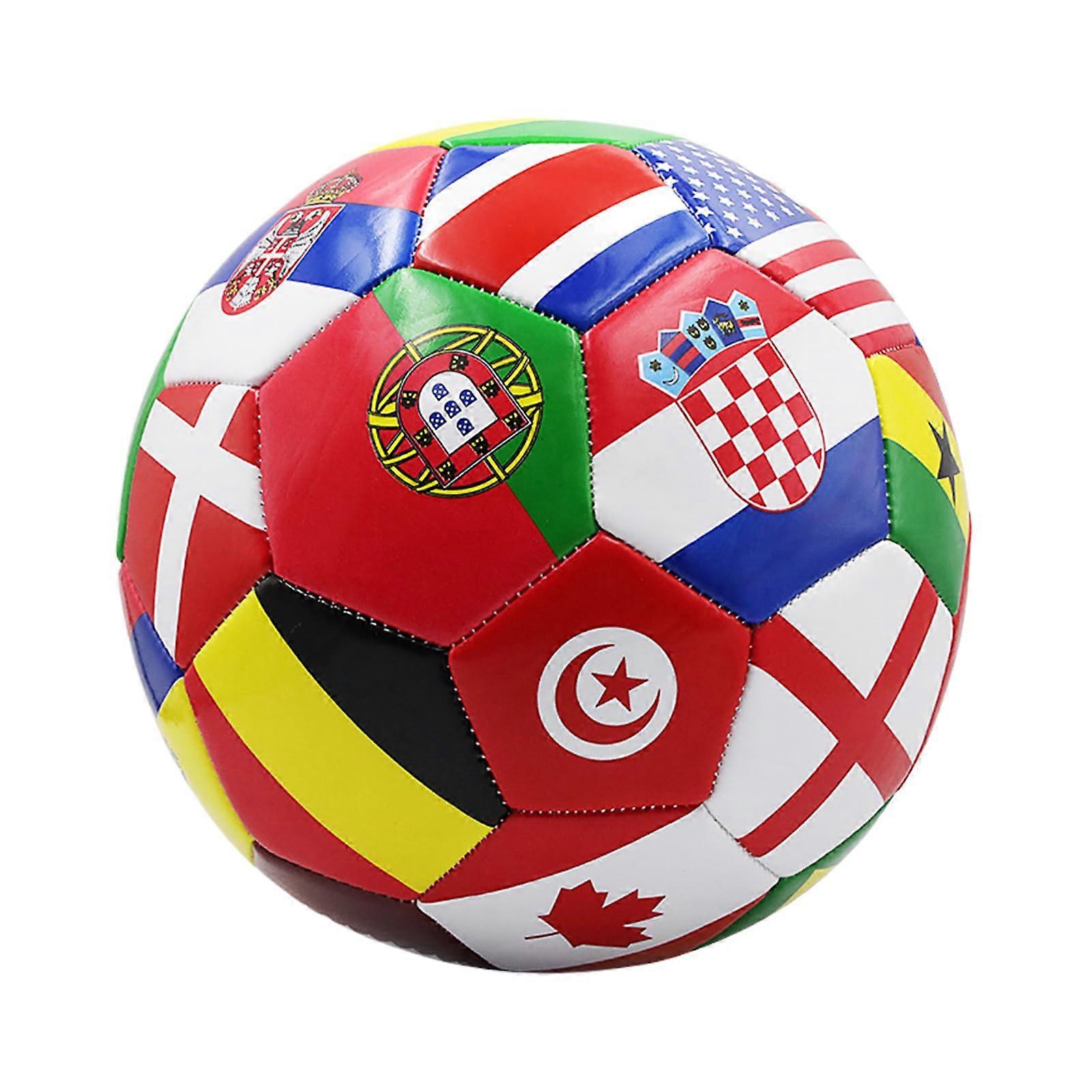 Official Size and Weight Football for Outdoor Play - National Flag Balls, Professional Quality, Durable Material, Multi-Color Options