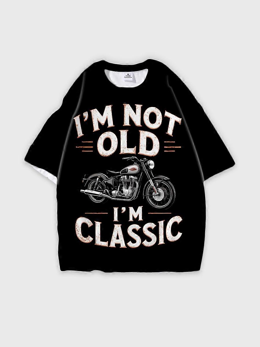 T-shirt round neck Pattern loose short sleeve E373