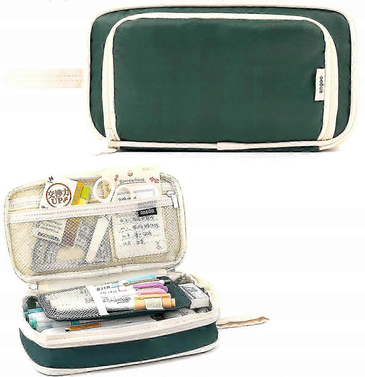 Large Multifunctional Pencil Case Three-chamber Sachet